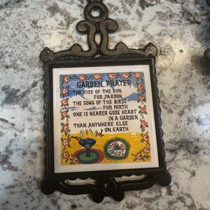 vintage cast iron trivet